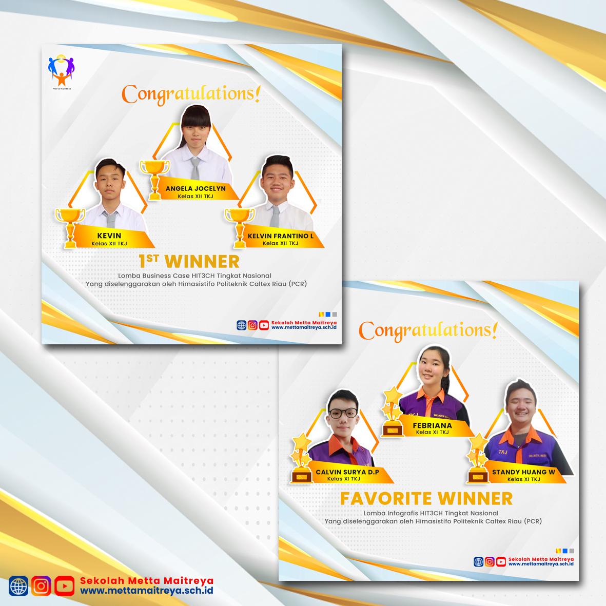 Prestasi Peserta Didik dalam Lomba Bussiness Case dan InfoGrafis HIT3CH